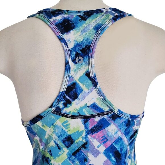 90 Degree by Reflex Racerback Athletic Longline Tank Top Multi Print Size M - Picture 5 of 13